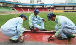 預(yù)制型橡膠跑道施工流程